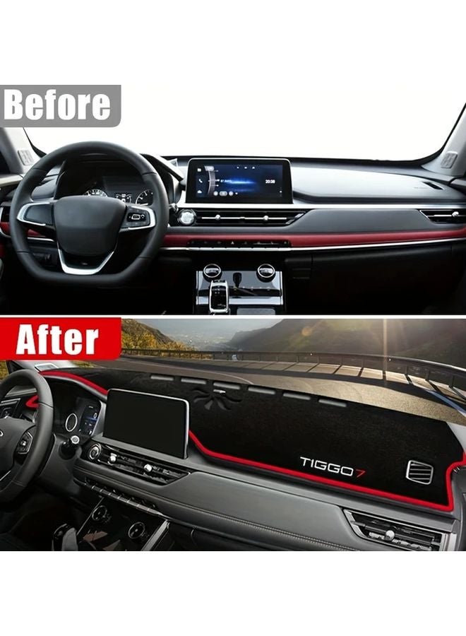 Chery Tiggo 7 Pro 2020 2023 Dashboard Cover Anti Glare Sun Shade Non Slip Mat LHD Black Side - Image 2